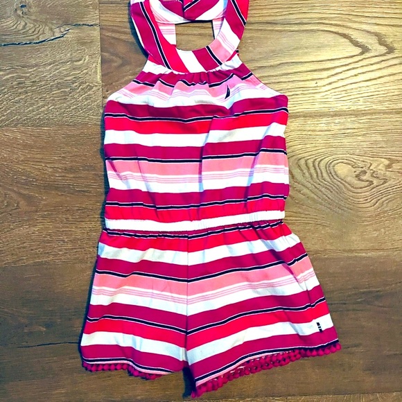 - Pink and White Romper - Picture 1 of 6